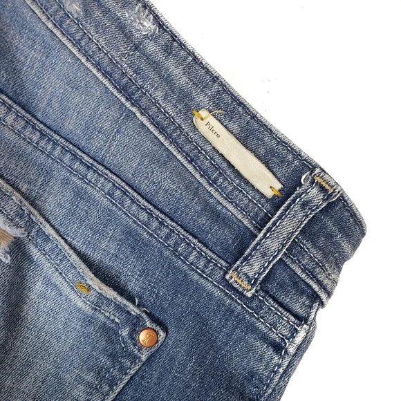 PILCRO &THE LETTERPRESS Distressed Hyphen Bootcut Whisked Jeans 28 - Picture 5 of 6